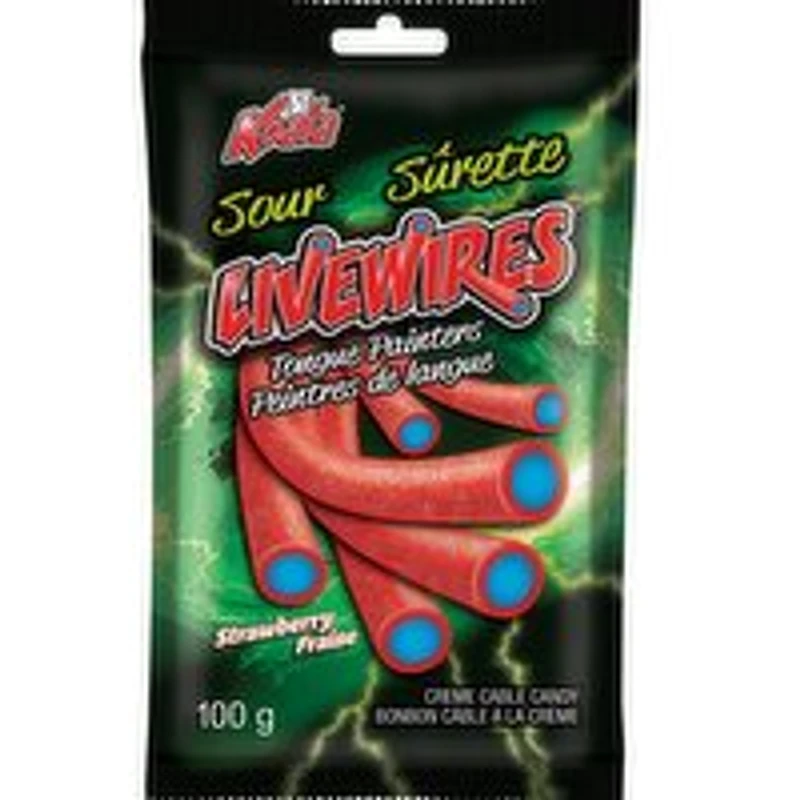 Livewire - Creme Cable Candy - Sour Strawberry, 100 Gram