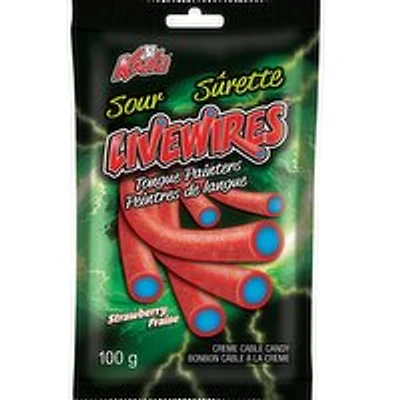 Livewire - Creme Cable Candy - Sour Strawberry, 100 Gram
