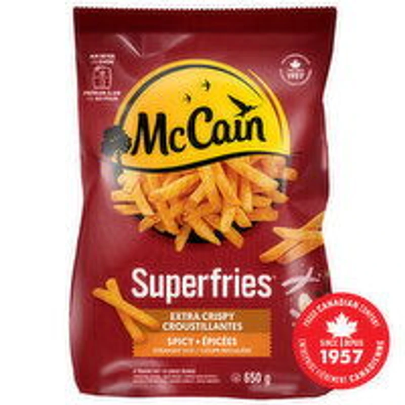 McCain - Superfries Extra Crispy Spicy Straight Cut Fries, 650 Gram