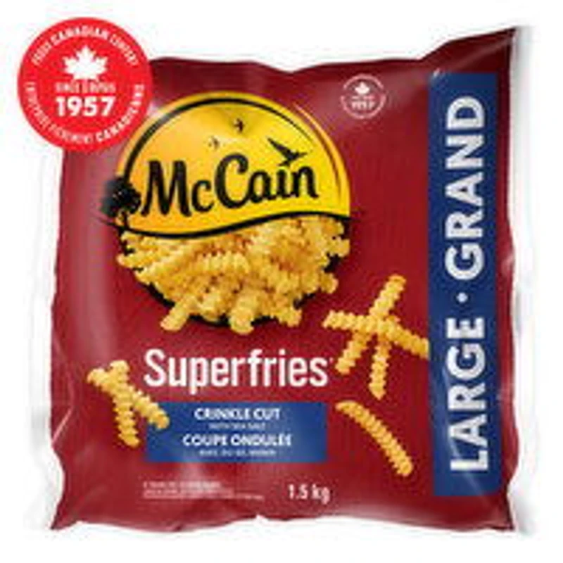 McCain - Superfries Crinkle Cut Fries, 1.5 Kilogram