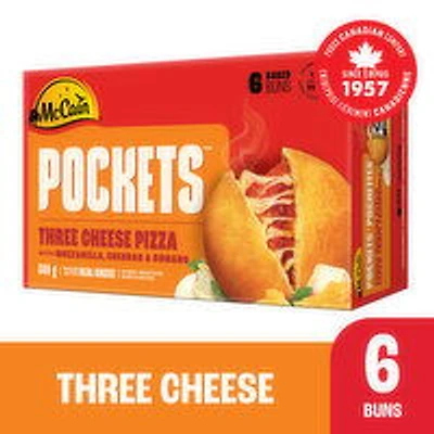 McCain - Pizza Pockets, Three Cheese, 6 Each