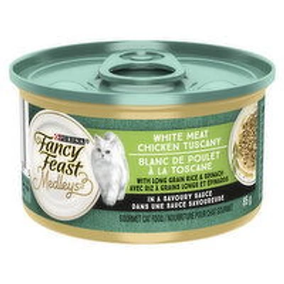 Purina - Fancy Feast Medleys White Meat Chicken Tuscany in a Savoury Sauce, Wet Cat Food, 85 Gram