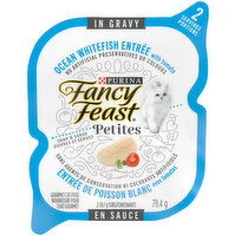 Purina - Fancy Feast - Petites Ocean Whitefish Entre with Tomato in Gravy, Wet Cat Food, 79.4 Gram