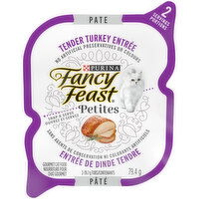 Purina - Fancy Feast - Petites Pt Tender Turkey Entre, Wet Cat Food, 79.4 Gram