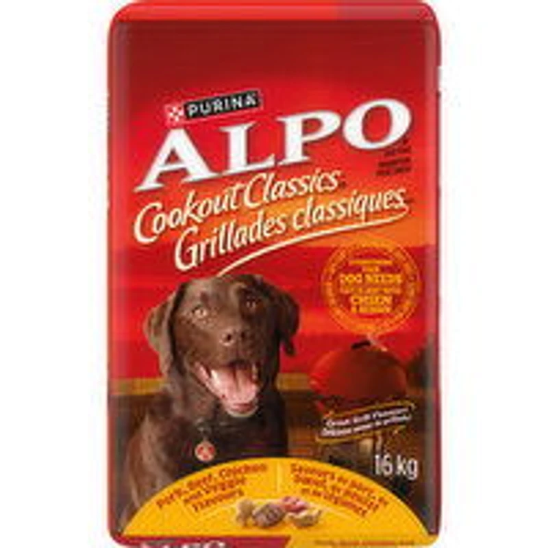 Purina - Alpo Cookout Classics Pork, Beef, Chicken & Veggie Flavours , Dry Dog Food., 16 Kilogram