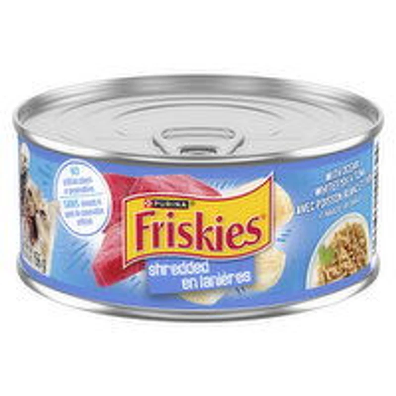 Purina - Friskies Wet Cat Food, Shredded Ocean Whitefish & Tuna, 156 Gram