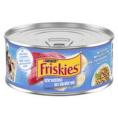 Purina - Friskies Wet Cat Food, Shredded Ocean Whitefish & Tuna, 156 Gram