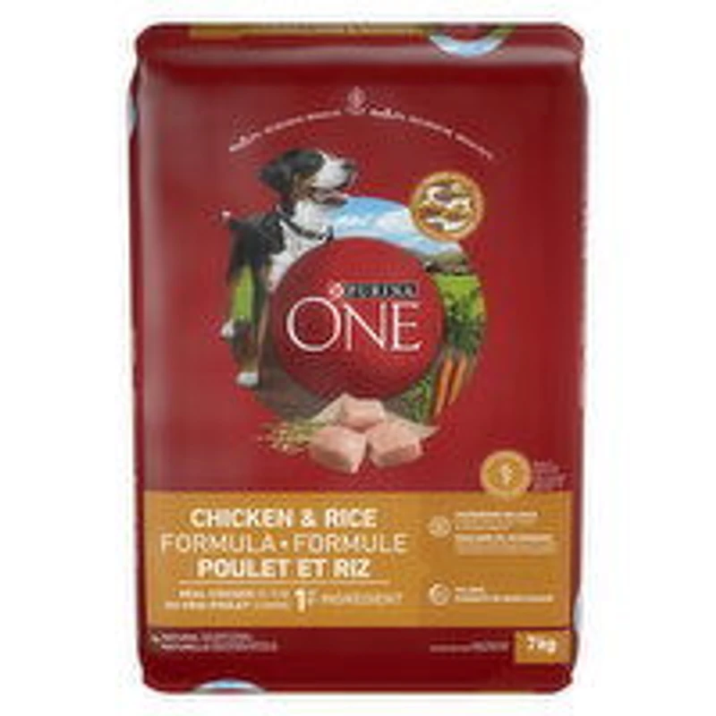 Purina - One Chicken & Rice Formula, Dry Dog Food, 7 Kilogram