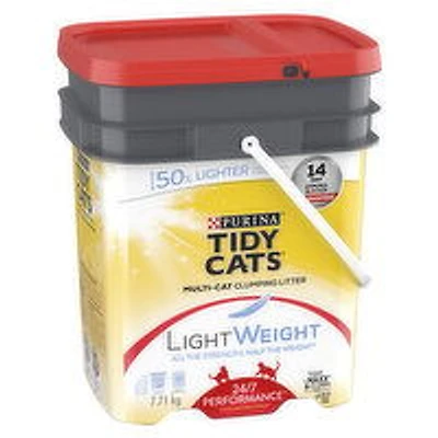 Purina - Tidy Cats Clumping Litter, Light Weight 50%, 7.7 Kilogram