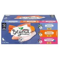 Purina - Beyond Grain Free Pate Variety Pack Trout, Catfish, Chicken & Wild-Caught Salmon, Wet Cat Food, 12 Each
