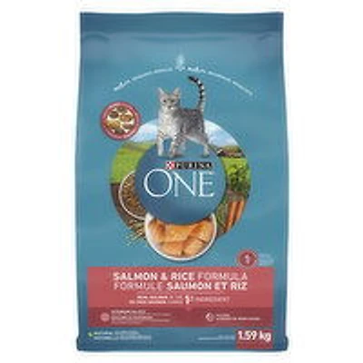 Purina - One Salmon & Rice Formula, Dry Cat Food, 1.59 Kilogram