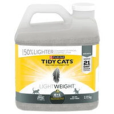 Purina - Tidy Cats Light Weight 4-in-1 Strength Multi-Cat, Clumping Cat Litter, 2.72 Kilogram