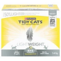 Purina - Tidy Cats LightWeight 4-in-1 Strength Multi-Cat, Clumping Cat Litter 5.44 kg, 5.44 Kilogram