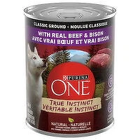 Purina - ONE True Instinct Classic Ground Beef & Bison, Wet Dog Food ., 368 Gram