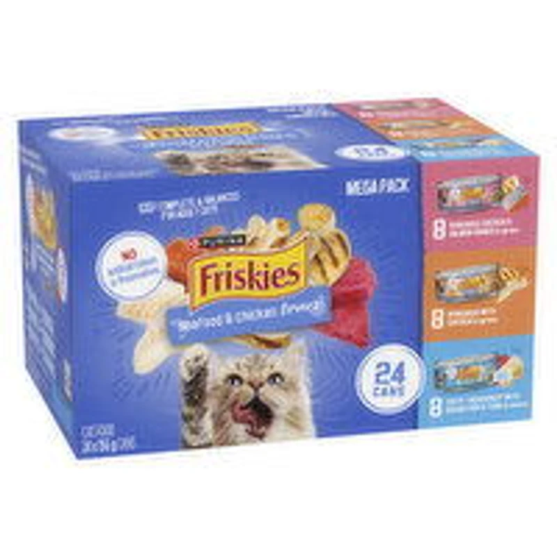 Purina - Friskies Chicken & Seafood Variety Pack 156g Cans, 24 Each