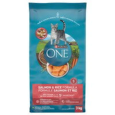 Purina - ONE Salmon & Rice, Dry Cat Food, 3 Kilogram