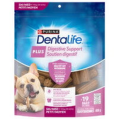 Purina - DentaLife Plus Digestive Support, Sm/Med 20-40lbs,  Dog Treats, 408 Gram