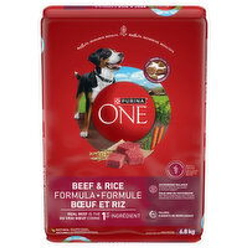 Purina - One Beef & Rice Formula, Dry Dog Food, 6.8 Kilogram