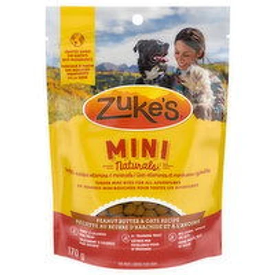 Zuke's - Mini Naturals Dog Treats,  Peanut Butter & Oats Recipe, 170 Gram