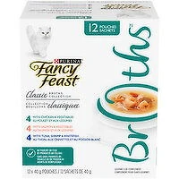 Purina - Fancy Feast - Classic Broths Collection Variety Pack, Cat Food Complement, 480 Gram