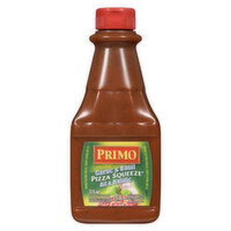 Primo - Basil & Garlic Pizza Sauce - Squeeze Bottle, 375 Millilitre