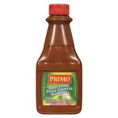 Primo - Basil & Garlic Pizza Sauce - Squeeze Bottle, 375 Millilitre