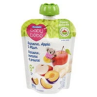 Personnelle - Baby Organic 6M+ BN/AP/PLUM Strained, 128 Millilitre