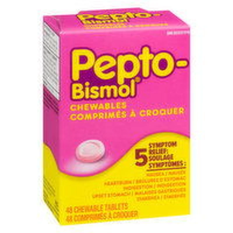 Pepto Bismol - PEPTO BISMOL CHEWABLE TABS, 48 Each