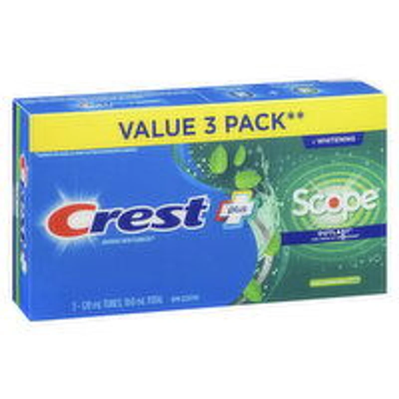 Crest - Complete Scope Outlast Toothpaste, Value Pack, 3 Each