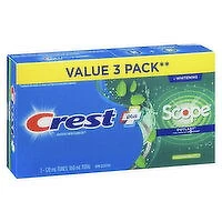 Crest - Complete Scope Outlast Toothpaste, Value Pack, 3 Each