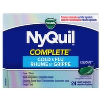 Vicks - NyQuil Complete Liquidcap 24pk, 24 Each