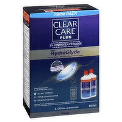 Clear Care - Contact Cleaning Solution - Plus Hydraglyde, 2 Each