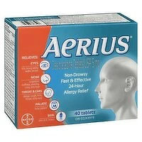 Aerius - Allergy 24 Hour - Non Drowsy, 40 Each