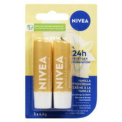 NIVEA - Lip Balm - Vanilla Buttercream Duo Pack, 2 Each