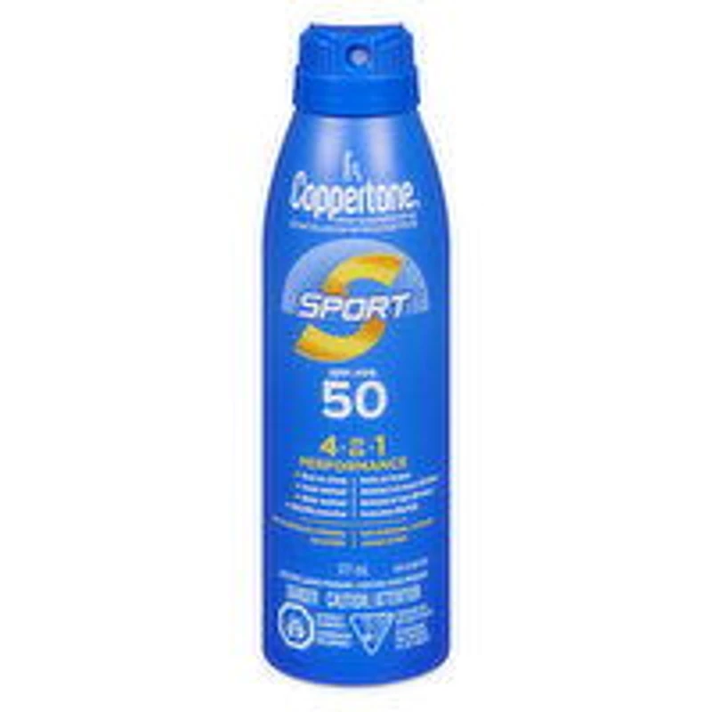 Coppertone - Sport Sunscreen Spray 4-in-1 SPF50, 177 Millilitre