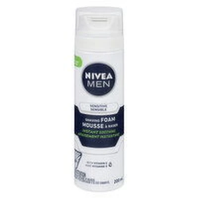 NIVEA - Mens Shaving Foam, Sensitive, 200 Millilitre