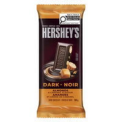 Hershey's - Dark Almonds & Caramel Bar, 100 Gram