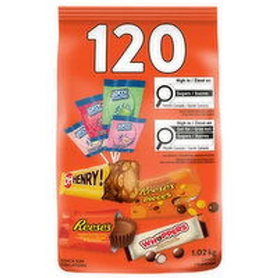 Hershey's - Assorted Snack Size Candies 120 Ct, 1.02 Kilogram