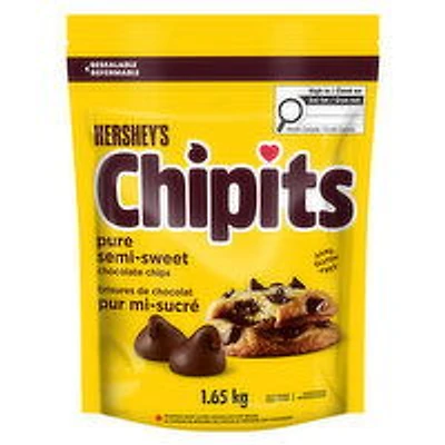 Hersheys - Chipits Pure Semi Sweet Chocolate Chips, 1.65 Kilogram