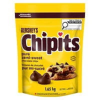 Hersheys - Chipits Pure Semi Sweet Chocolate Chips, 1.65 Kilogram