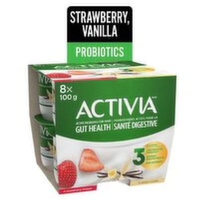 Activia - Probiotic Yogurt - Strawberry/Vanilla, 8 Each