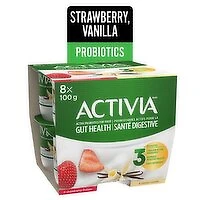 Activia - Probiotic Yogurt - Strawberry/Vanilla, 8 Each