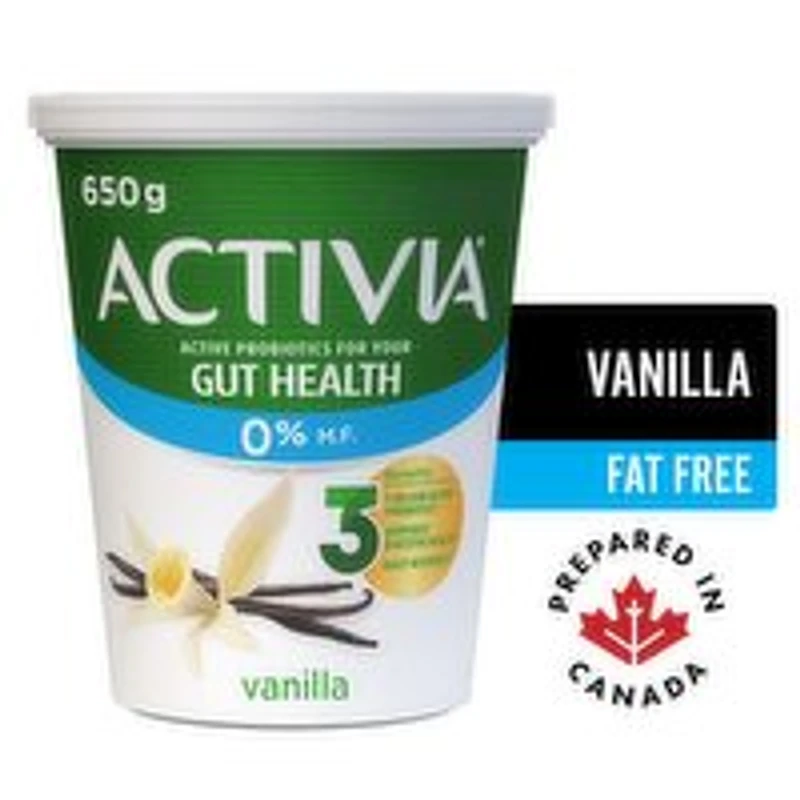 Activia - Probiotic Yogurt Vanilla 0% M.F., 650 Gram