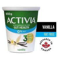 Activia - Probiotic Yogurt Vanilla 0% M.F., 650 Gram