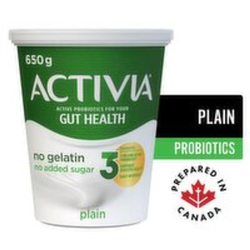 Activia - Probiotic Yogurt - Plain, 650 Gram