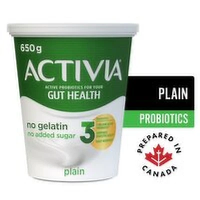 Activia - Probiotic Yogurt - Plain, 650 Gram