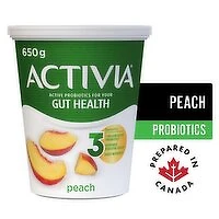 Activia - Probiotic Yogurt 2.9% M.F - Peach, 650 Gram