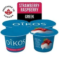 Oikos - Greek Yogurt 2% M.F. Strawberry Raspberry, 4 Each