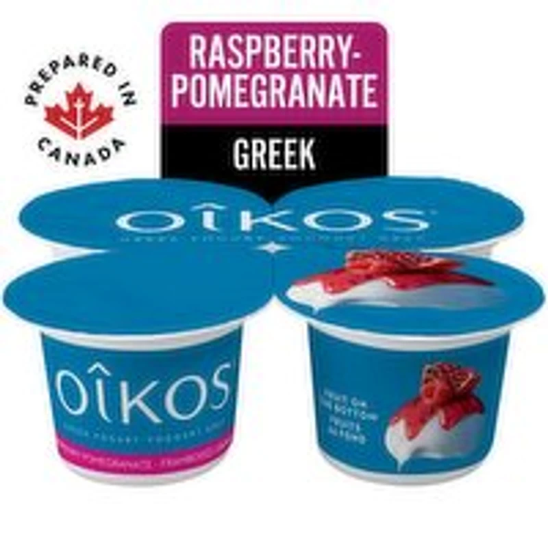 Oikos - Greek Yogurt - Raspberry Pomegranate, 4 Each