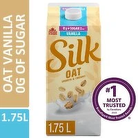Silk - SILK Oat Milk Alt Vanilla Unsweetene, 1.75 Litre